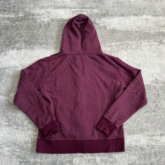 Pact Organic Cotton Womens Large Zip Up Hooded Sweatshirt Burgundy Pockets - Picture 5 of 8